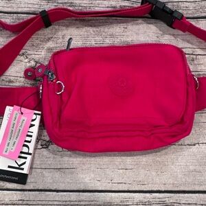 Kipling ABANU MULTI CONVERTIBLE CROSSBODY BAG in Confetti Pink Crossbody Bag NWT